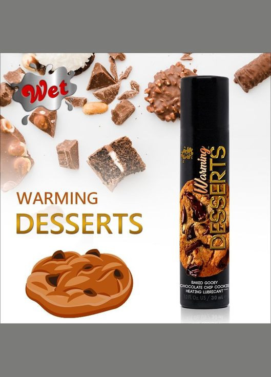 Їстівний лубрикант 4 в 1 Warming Desserts зі смаком печива з шоколадною крихтою, 30 мл Wet (297134517)