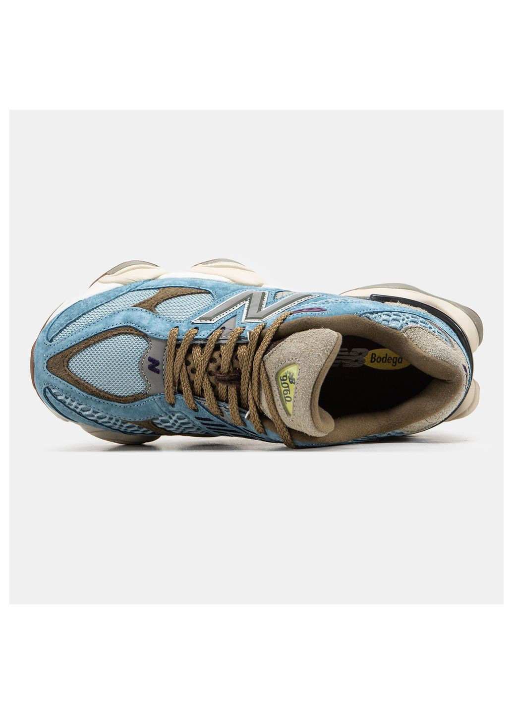 Серо-голубые кроссовки унисекс New Balance 9060 x Bodega