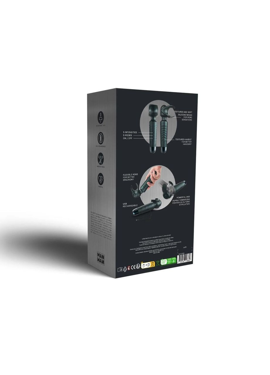 Мастурбатор-вибромассажер Manwan MAN.WAND EVO Pine Grey, отлично для пар, виброминет No Brand (366877358)