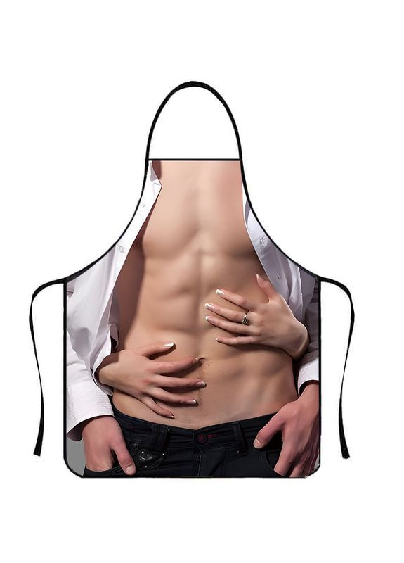 Фартук с приколом для мужчин торс с женскими руками 80 на 60 см разноцветный Jannet Фартух (366349196)