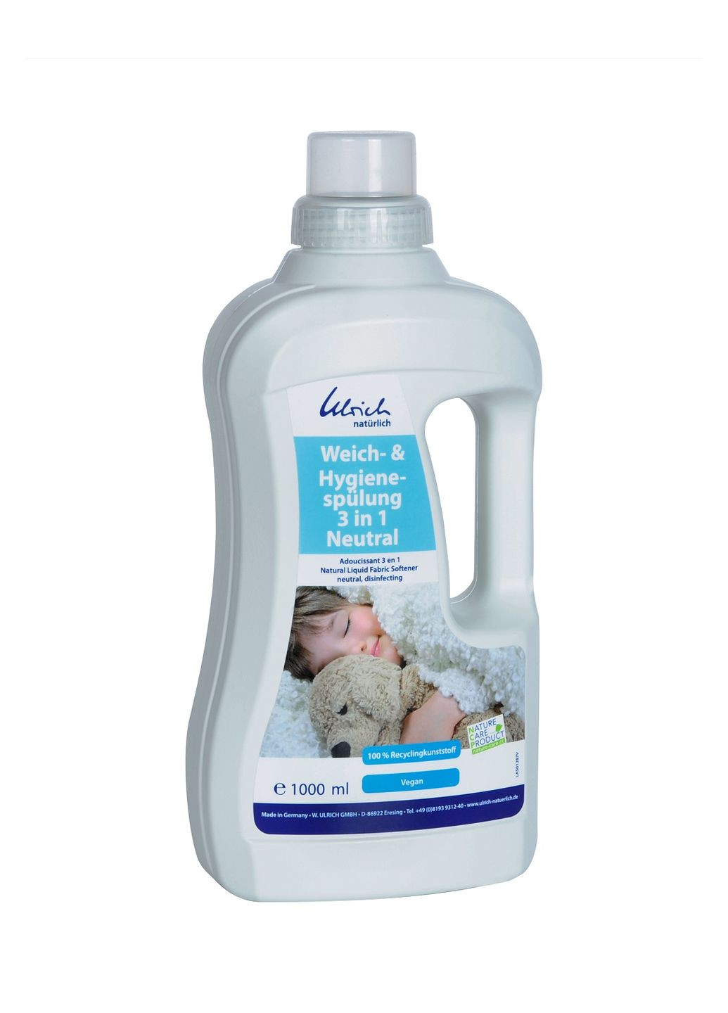 Органический дезинфицирующий бельевой кондиционер Naturlich 3в1 Нейтральный, 1 л Ulrich 400259 (331788004)