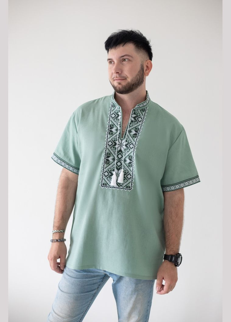 Зелена вишиванка чоловіча 08-2754-71в Авекстекс льон (331889068)