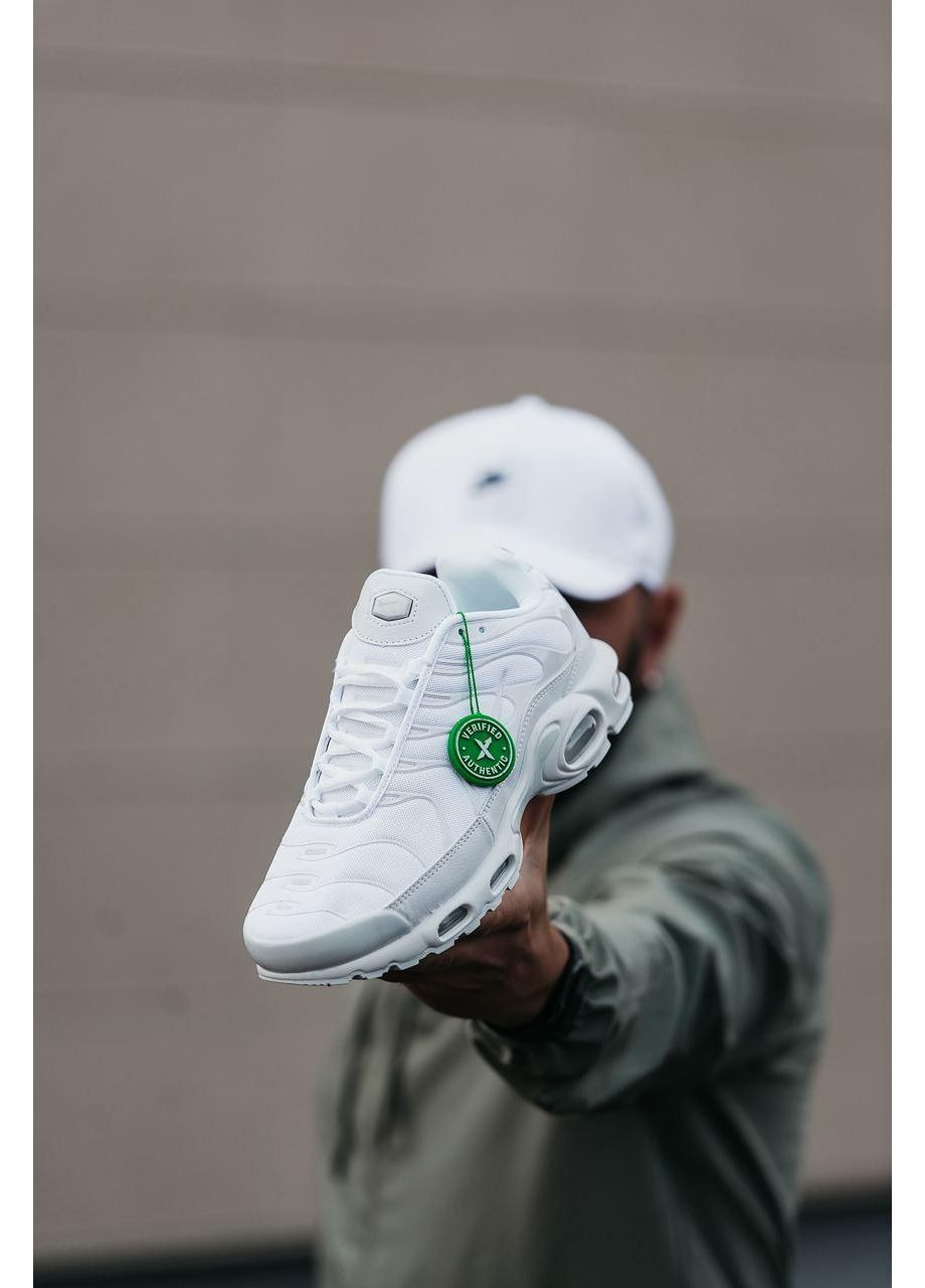 Білі Осінні кросівки чоловічі nike air max tn full white найк аір макс тн плюс No Brand