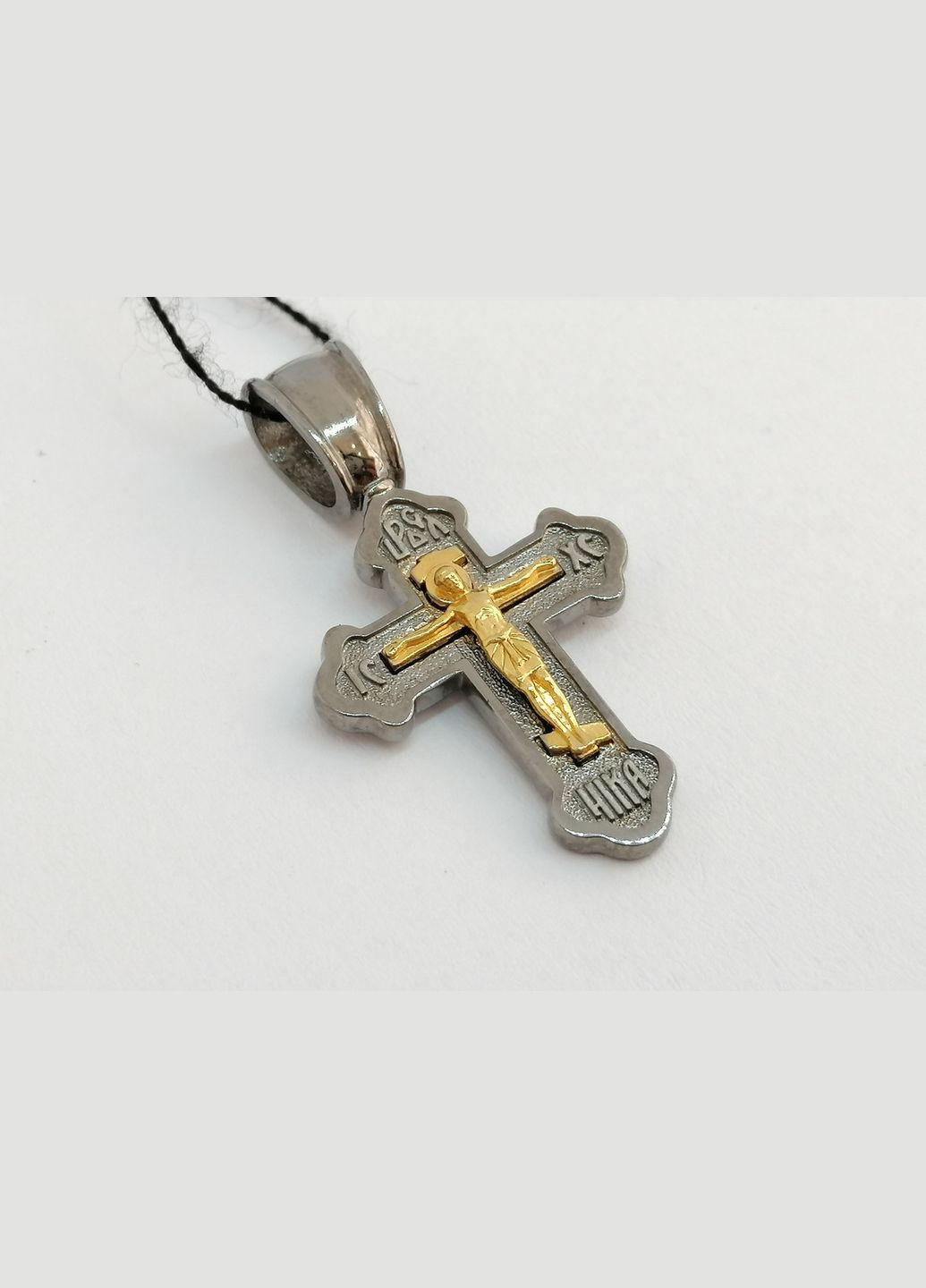 Срібний хрест Розп'яття Христа з позолотою. 3466ЧРЗ Харківська ювелірна фабрика (293246397)