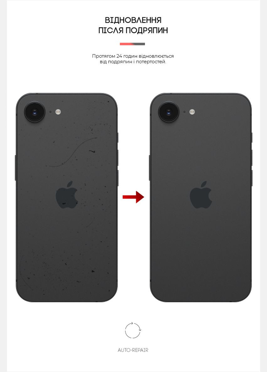 Защитная пленка на заднюю панель Apple iPhone 16e Carbone Transparent (ARM85458) ArmorStandart (343049674)