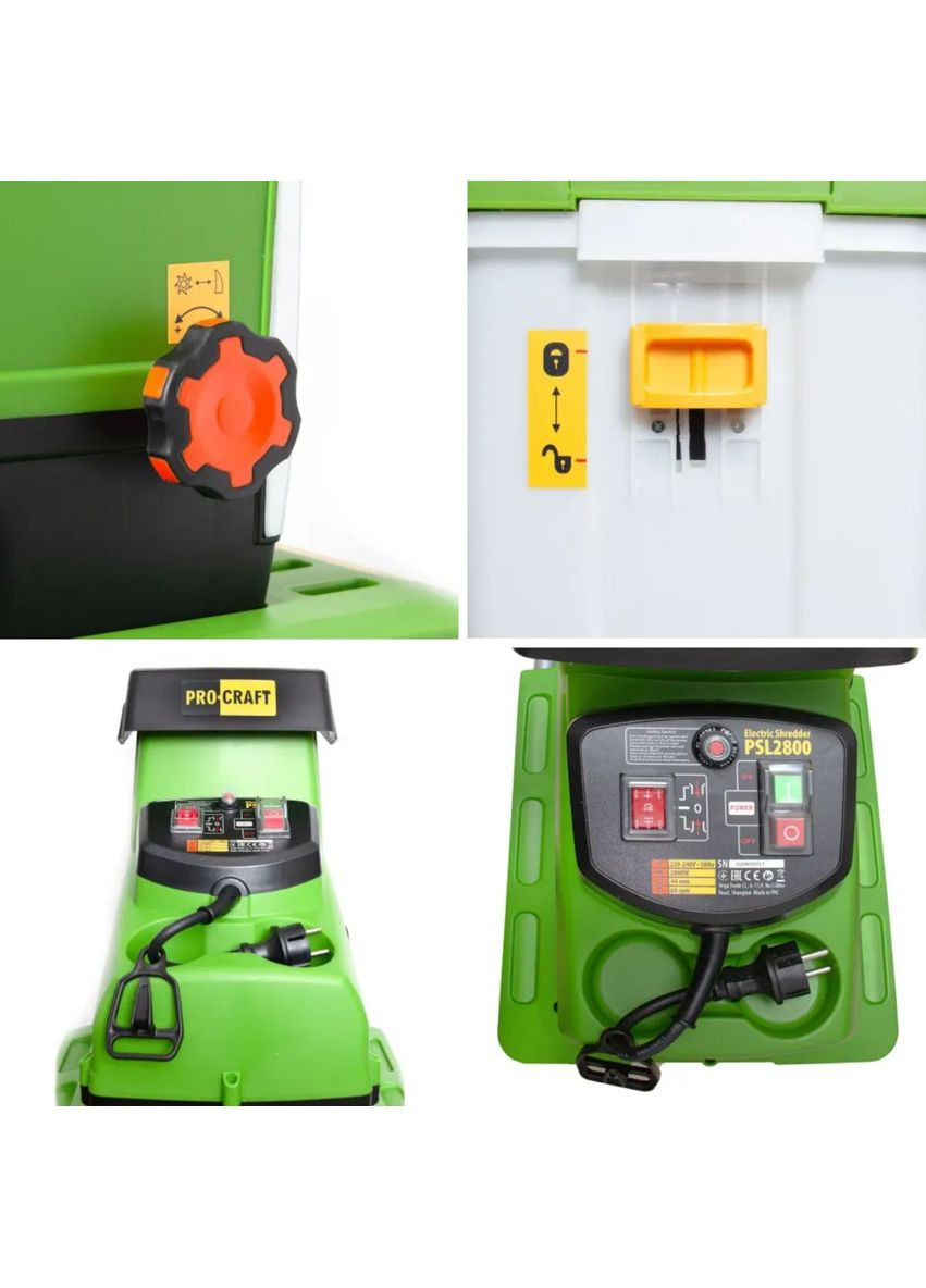 Електричний подрібнювач гілок PSL2800 ProCraft (352748709)