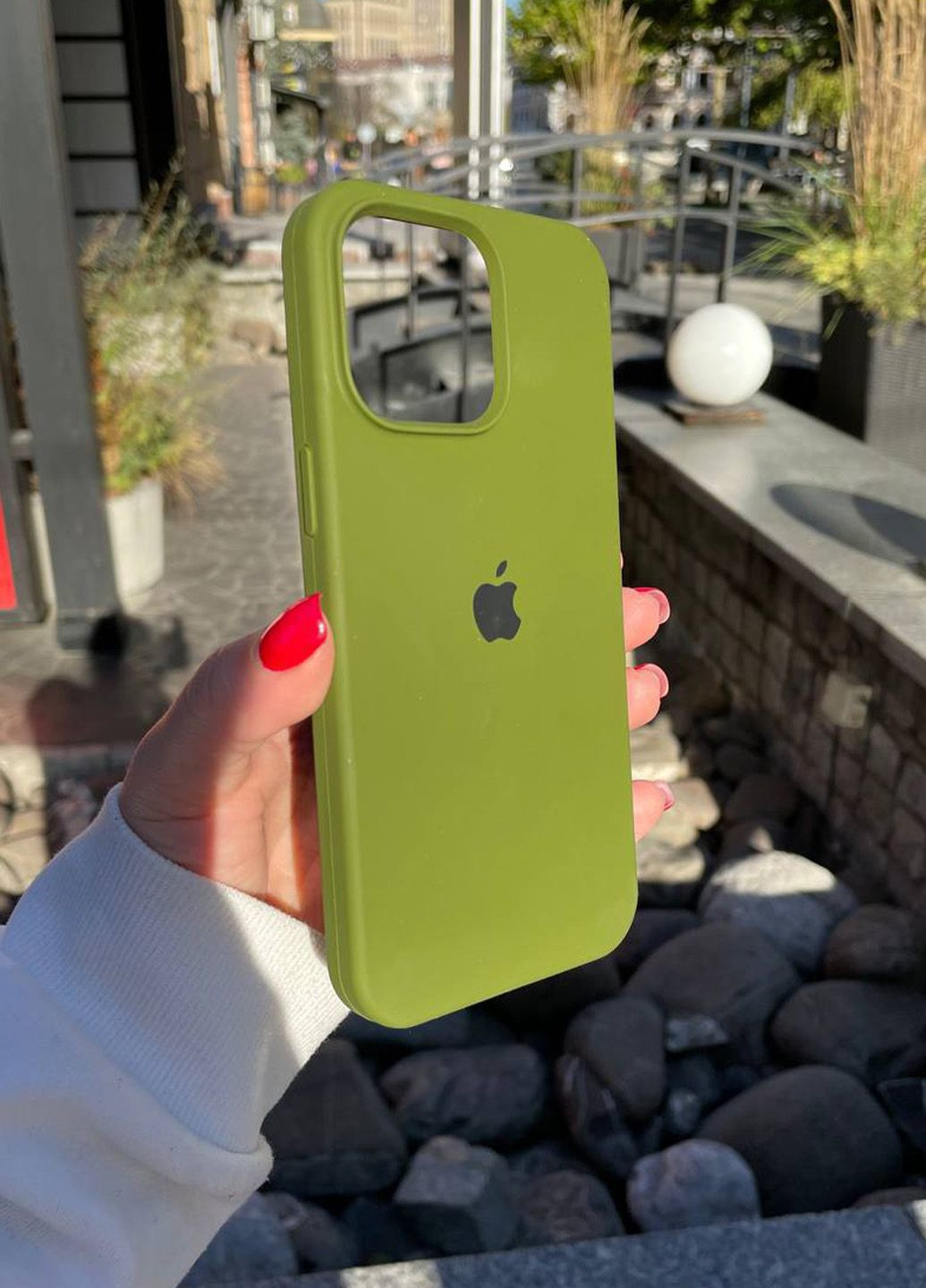 Чохол для iPhone 13 Pro Max Silicone Case силікон кейс зелений Olive No Brand (286330966)
