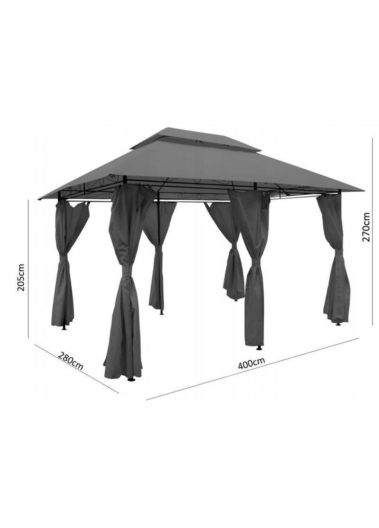 Павильон садовый GardenLine ORION GREY No Brand (347311551)