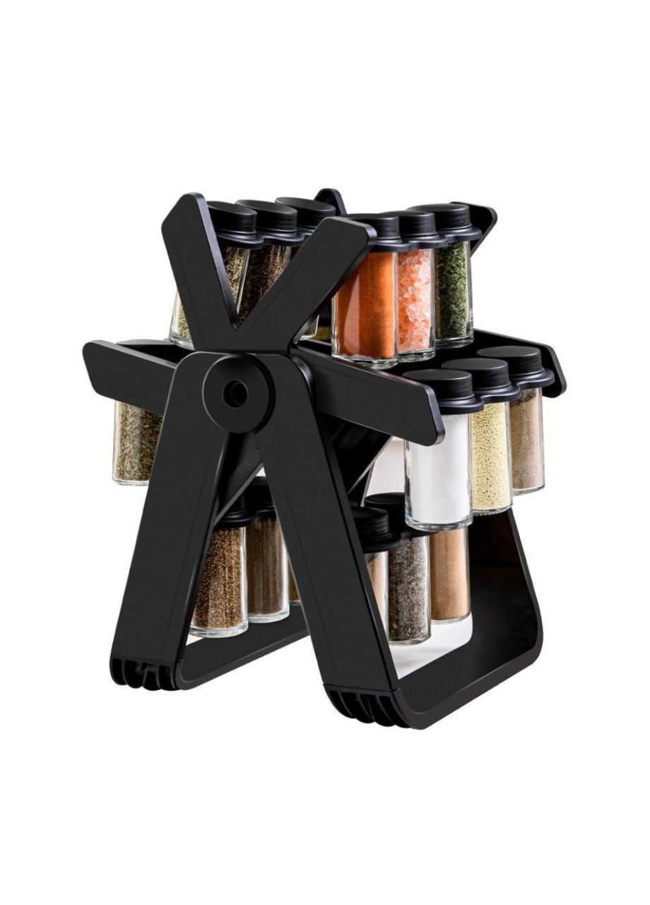 Органайзер для спецій та приправ 18 скляних ємностей No Brand YZDJQX (299670259)