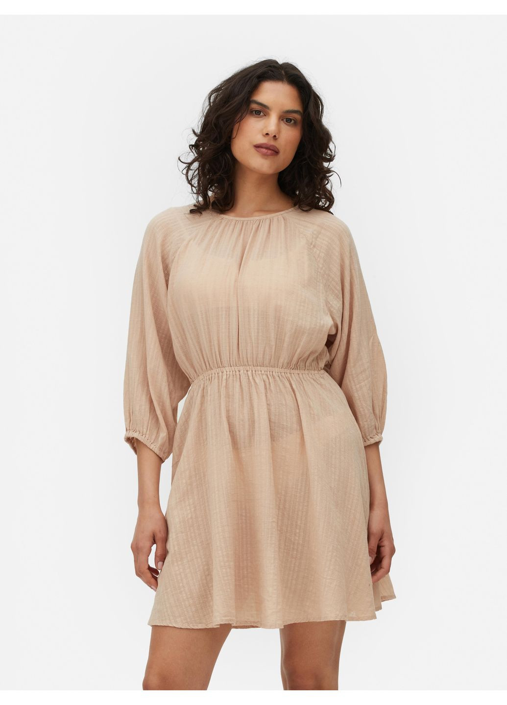 Светло-бежевое платье лето,светло-бежевый, Primark