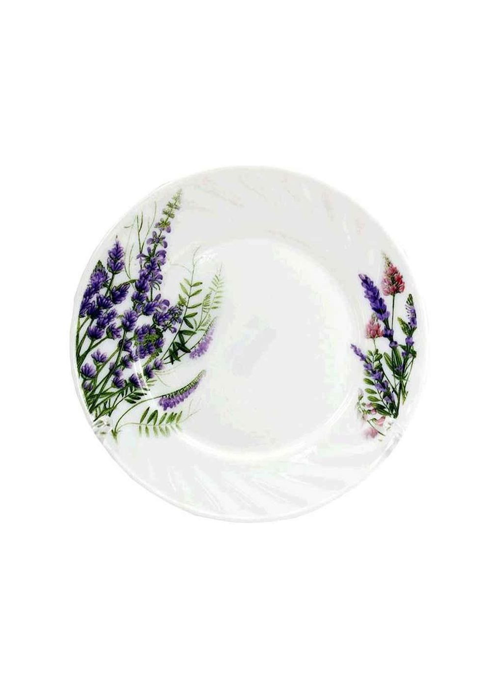 Тарелка мелкая d=21см №8 Лаванда (6шт.в уп) волнистый край 6808/S ТМ Lumines (315139458)