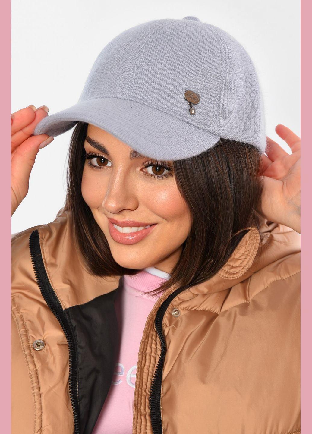 Кепка женская ангоровая голубого цвета Let's Shop (311503950)