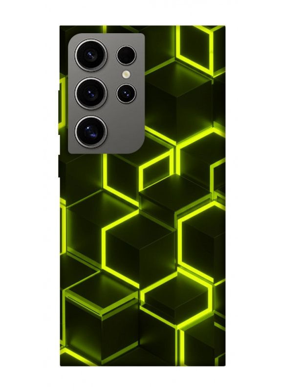 Чехол с принтом для Samsung Galaxy S24 Ultra / для самсунг галакси С24 ультра Neon hexagon No Brand (338600865)