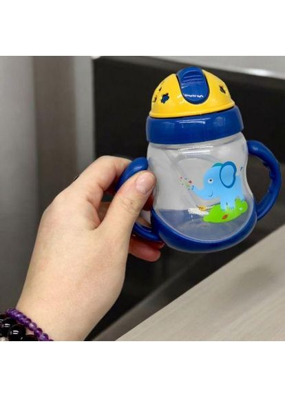 Поильник с трубочкой, 250 мл, синий Megazayka (365813230)