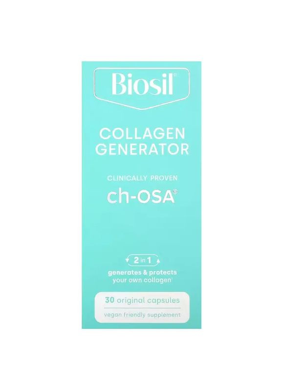 BioSil (Биосил генератор коллагена), активатор коллагена, Collagen Generator, 30 вегетарианских капсул 0284 Natural Factors (365655257)