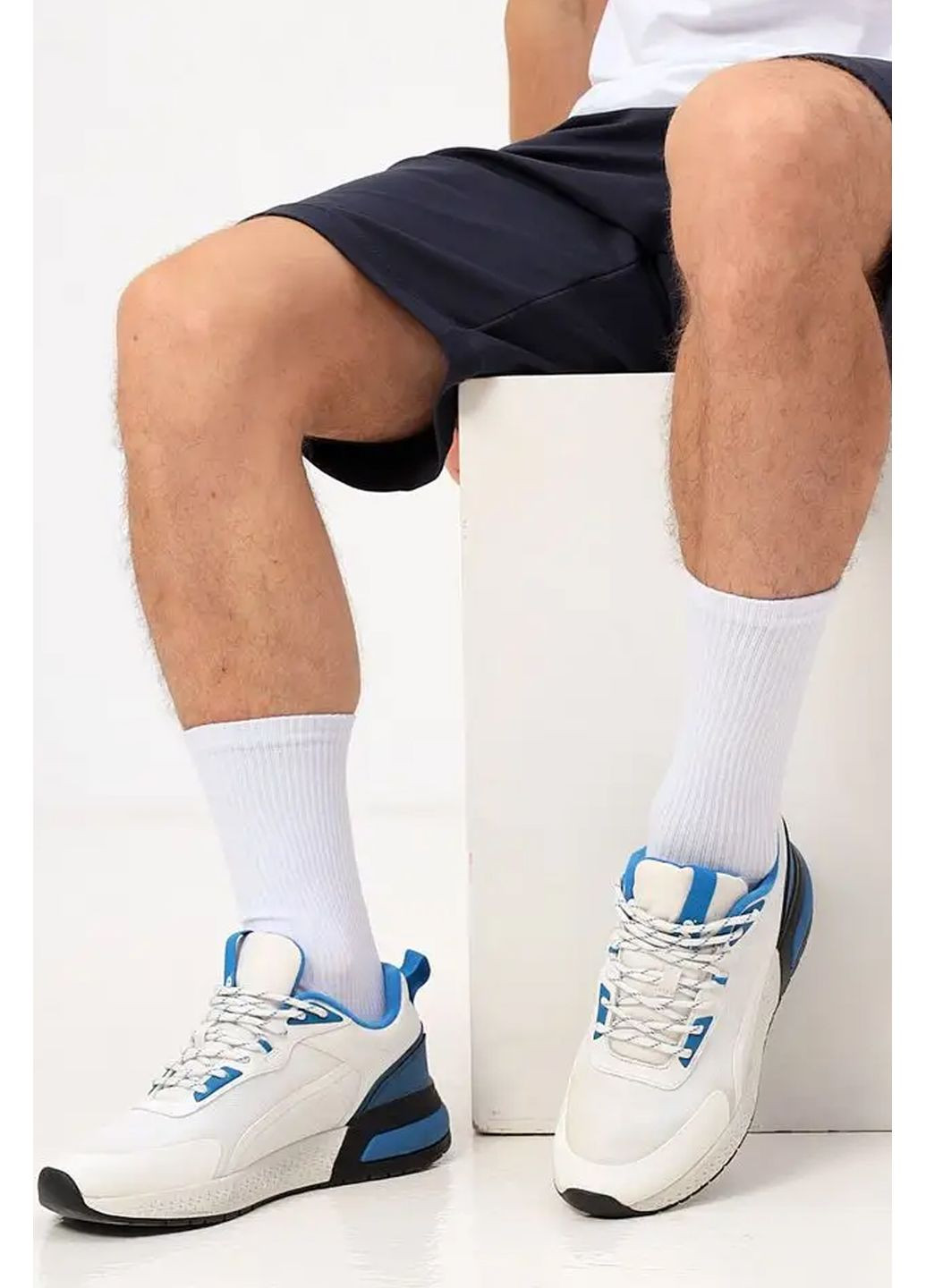 Белые носки высокие с махровой стопой masterstep 3450 sport unisex Master Step (351582336)