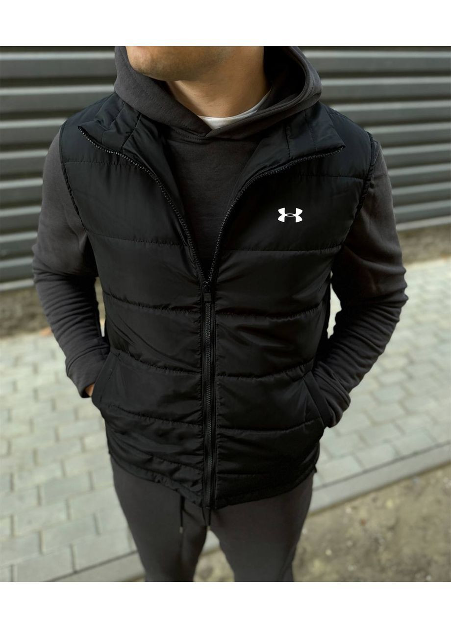 Жилетка чорна з лого принт Under Armour (365730829)