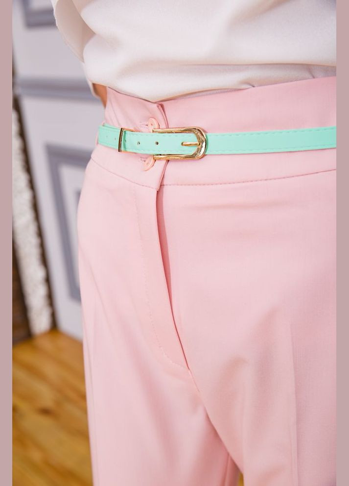 Классические женские брюки, розового цвета, с ремешком, Ager (266815997)