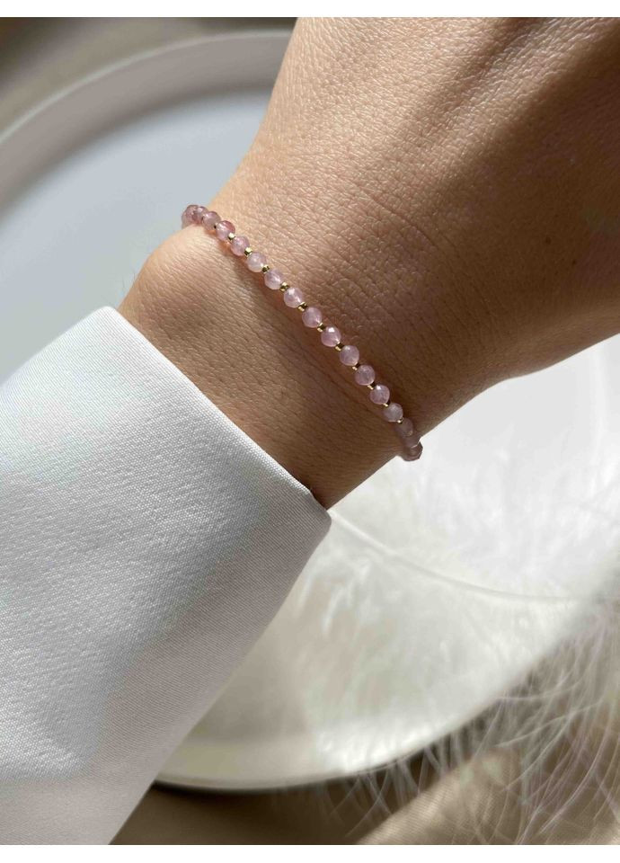Ніжний браслет із рожевого кварцу 5607 LeBijou (367580001)