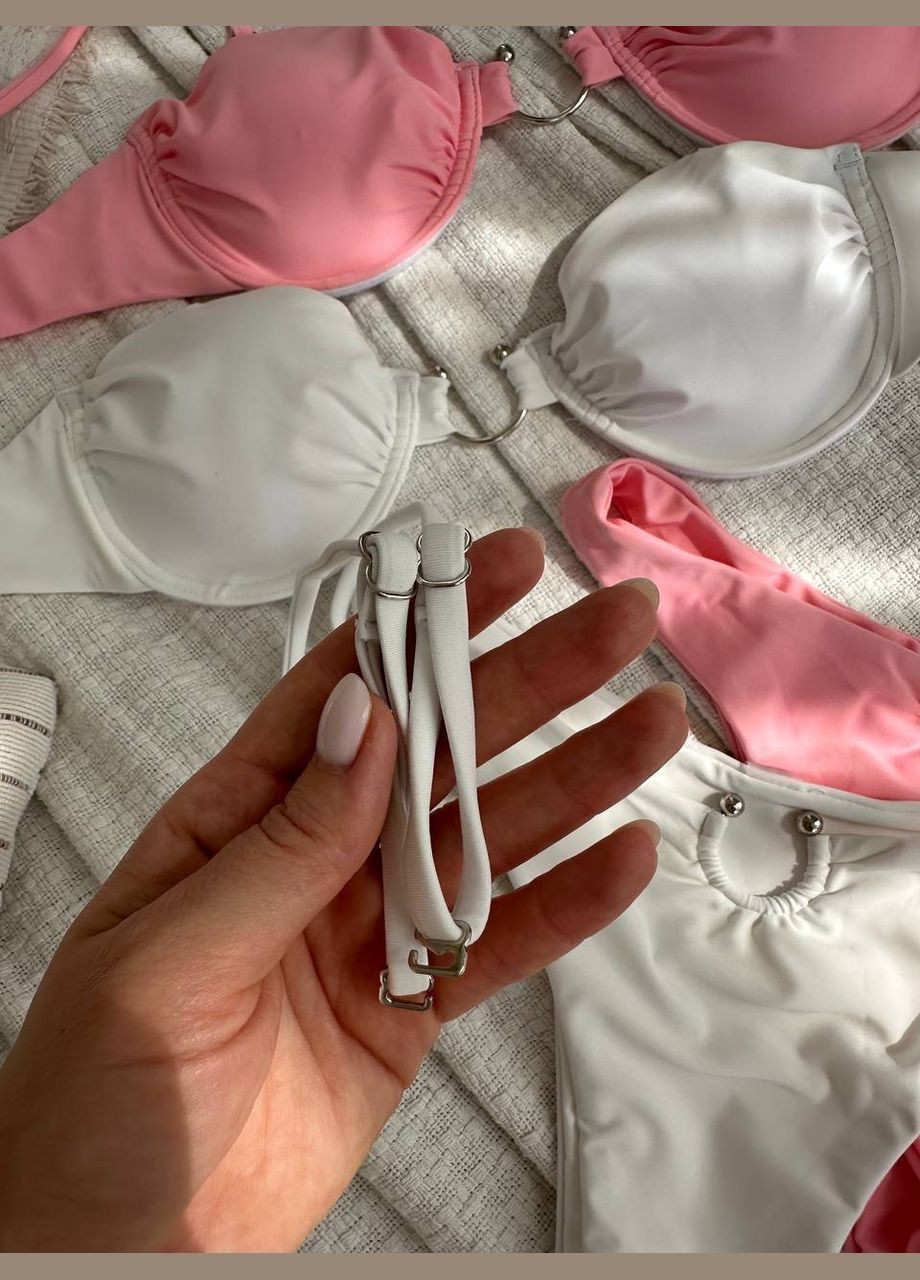 Розовый купальник бикини, раздельный Domino