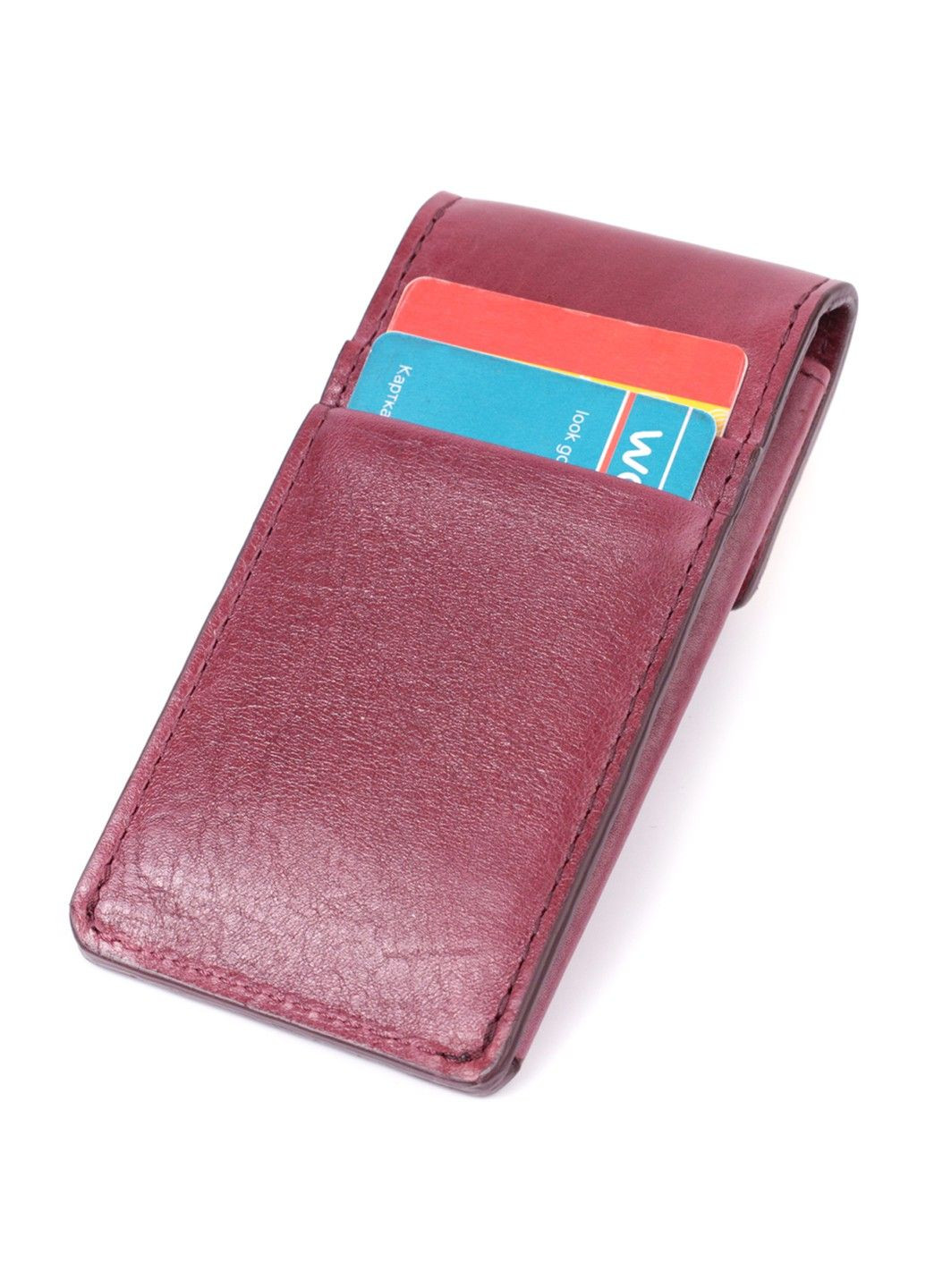 Ключниця для жінок у вигляді футляра з натуральної шкіри 22572 Бордовий Grande Pelle (292920535)