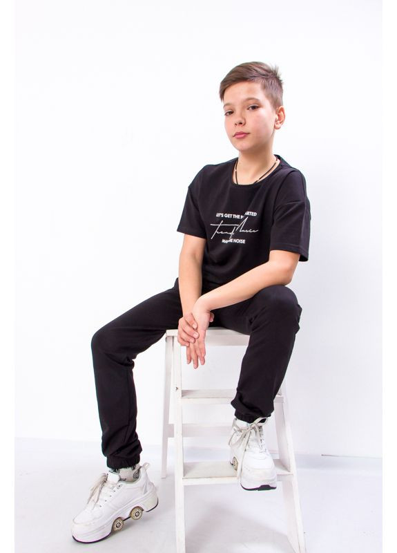 Чорний літній костюм для хлопчика (p-10274) Носи своє