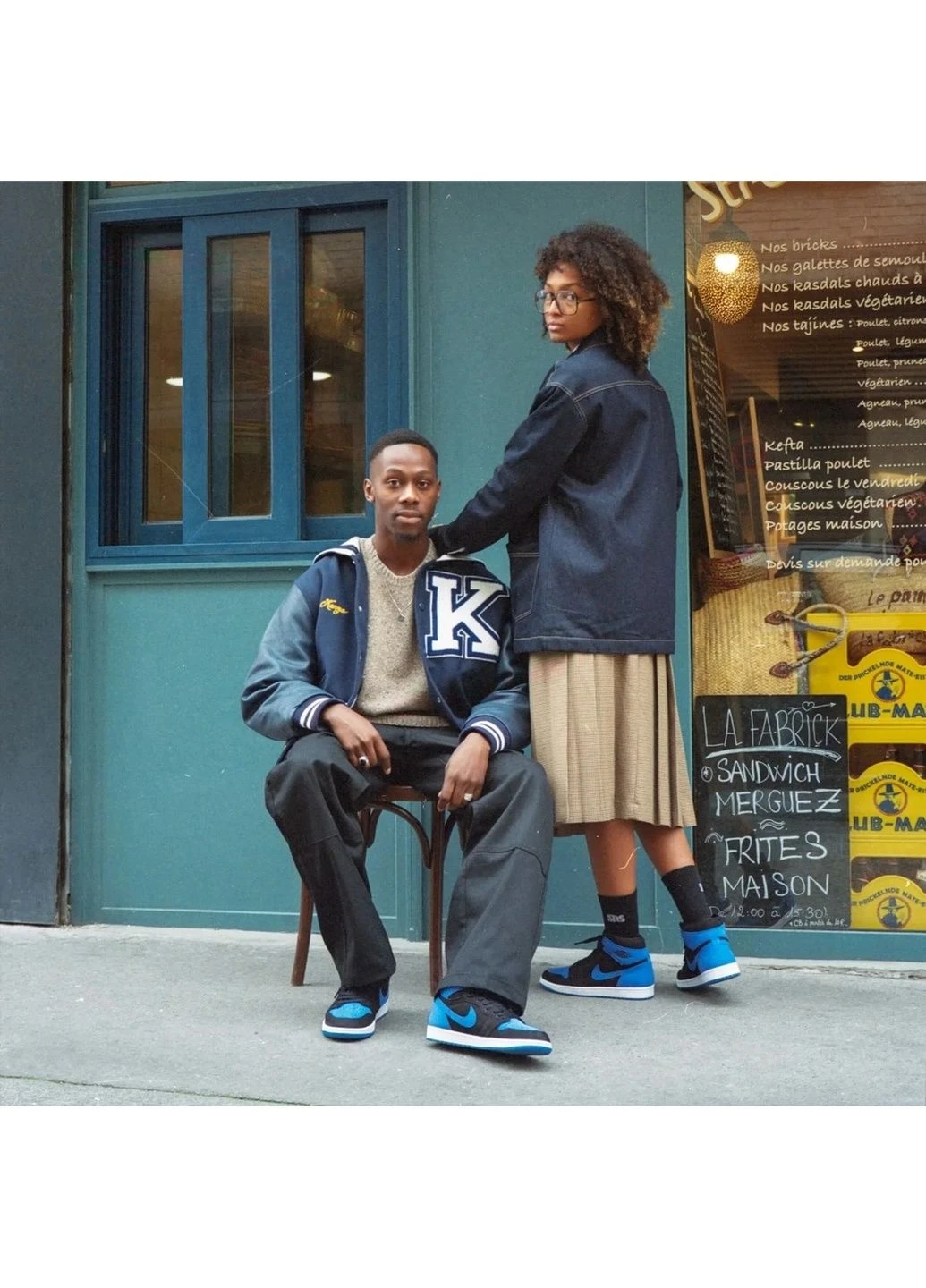 Синие кроссовки мужские 1 retro high og black/blue Air Jordan