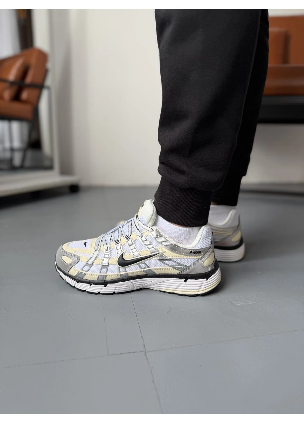 Білі кросівки чоловічі nike p-6000 coconut milk найк п-6000 білі демісезон No Brand