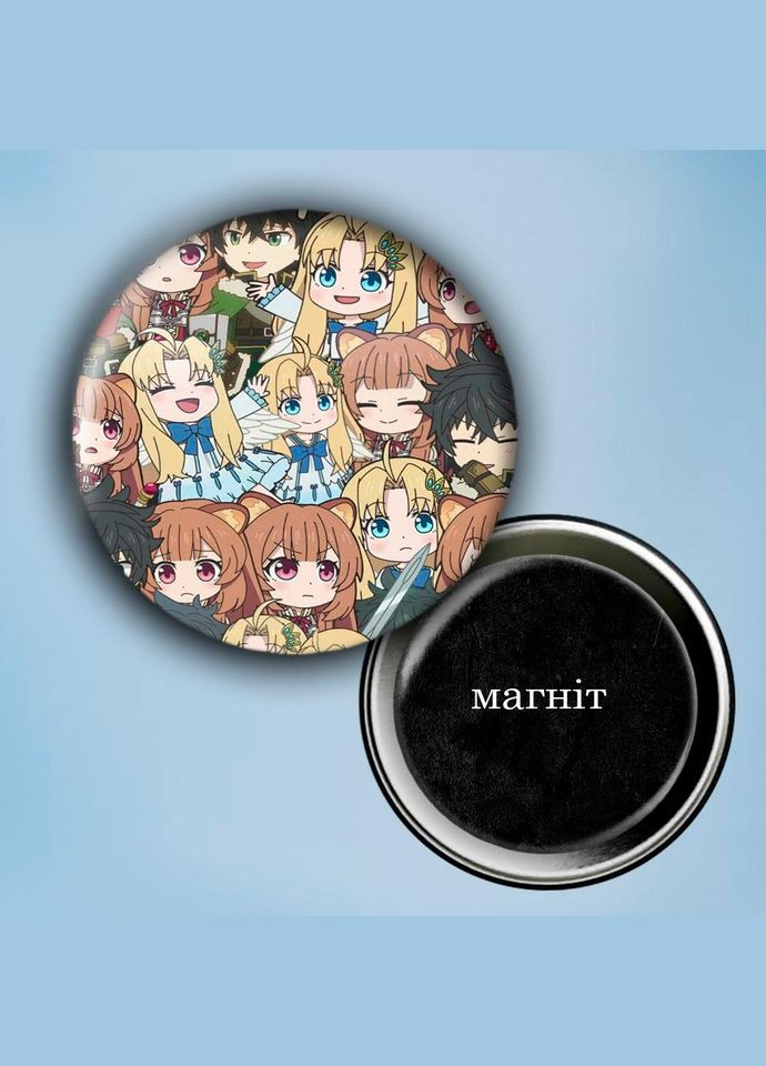 Фотомагнит (магнит на холодильник) Аниме Восхождение героя ржи #0001 56 мм черный No Brand (309154467)