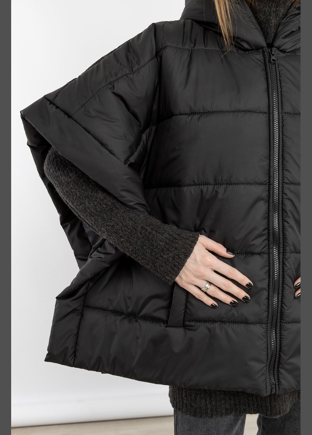Черная демисезонная женская куртка цвет черный cb-00235477 Yuki