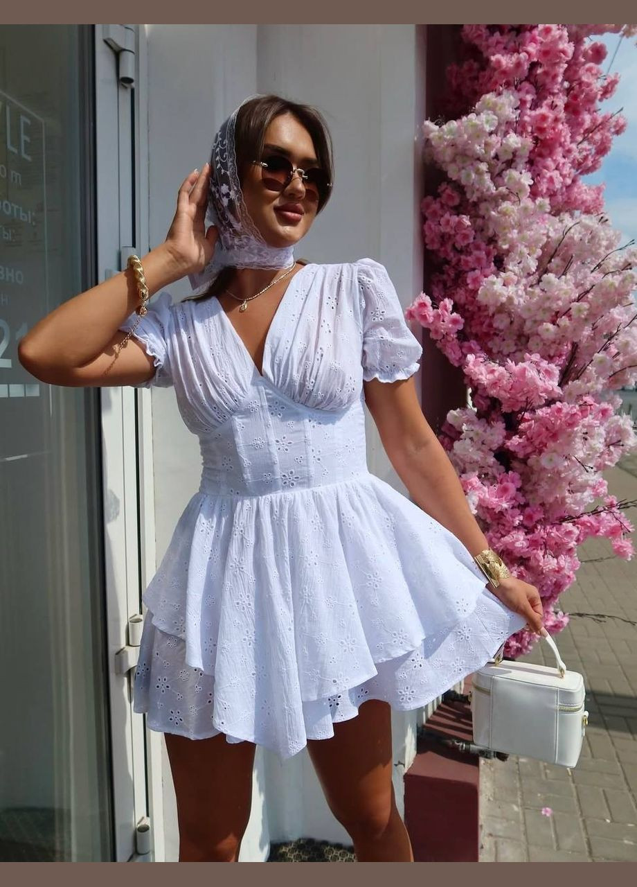 Білий кежуал жіноча сукня-комбінезон а-силует Style Point однотонна