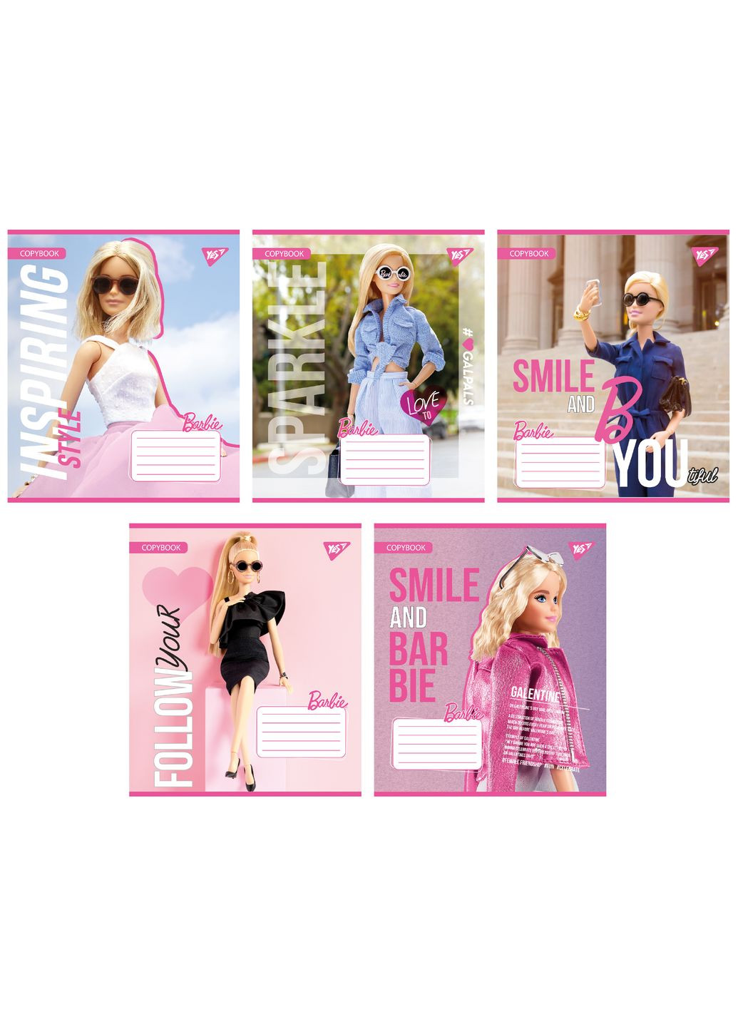 Набір зошитів шкільних А5/12 лінія Barbie 25 шт (767224) Yes (352167516)