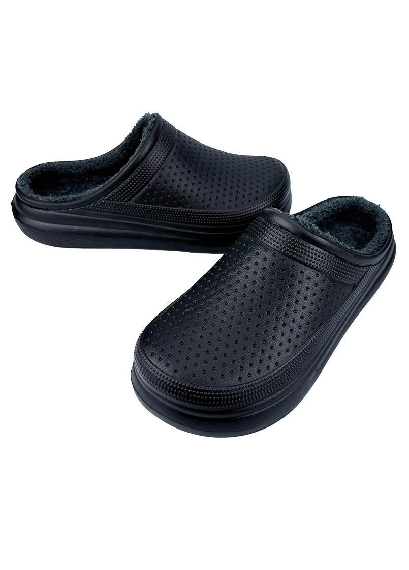 Чоловічі сабо галоші теплі чорні 18115-2 No Brand (351851122)