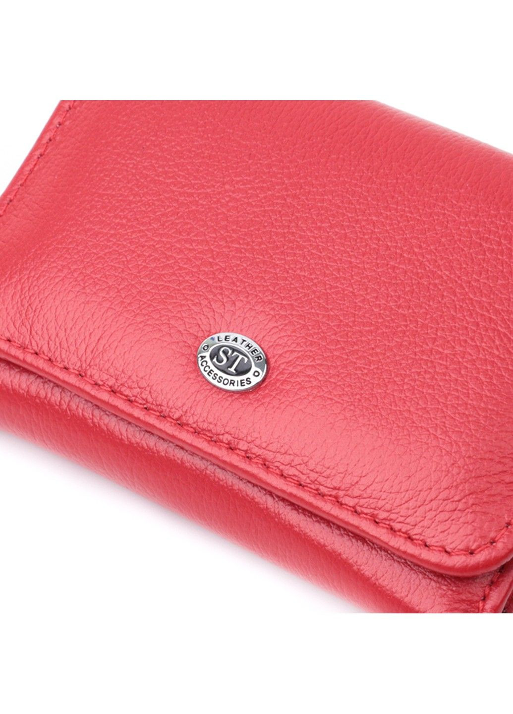 Женский кошелек горизонтального формату из натуральной кожи 22721 Красный st leather (297993027)