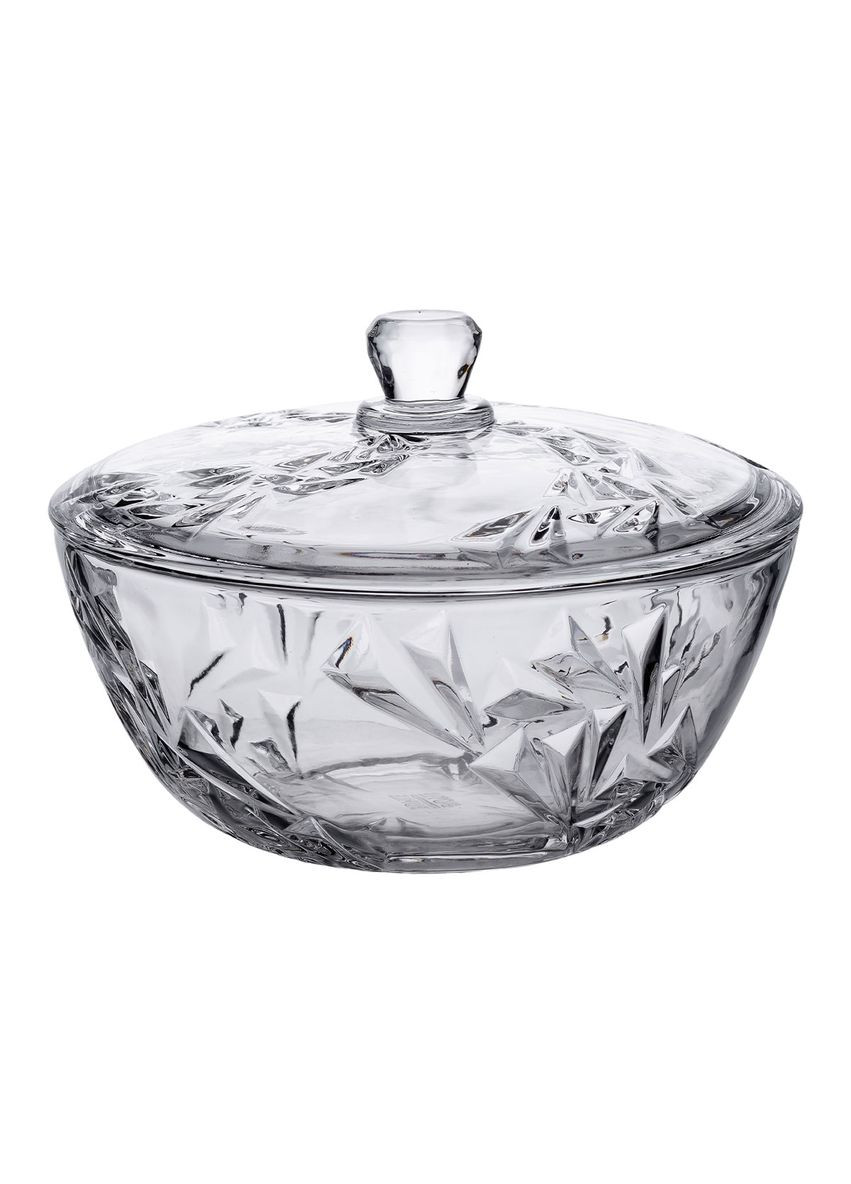 Салатниця скляна з кришкою 24 см під кришталь HP-YH-62 Yiwu (353503095)