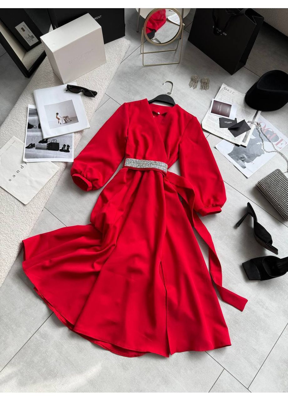 Червона святковий, коктейльна, вечірня, кежуал жіноча сукня Asi.Store.ua