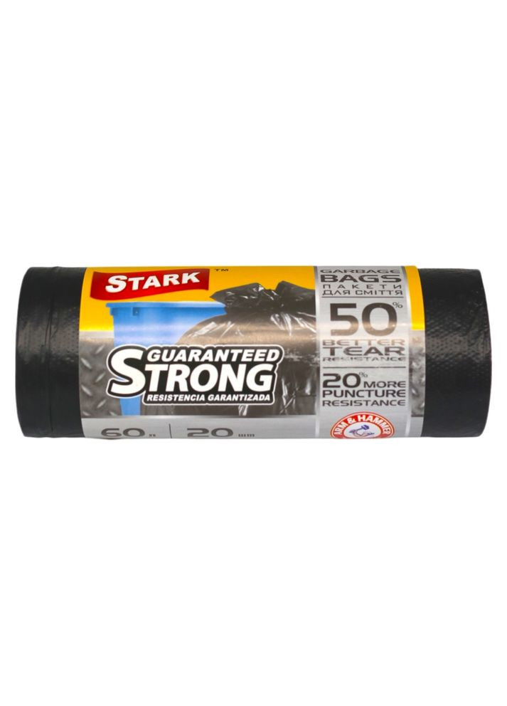 Пакети для сміття міцні 60 л 100 шт (чорні) Stark (304559111)