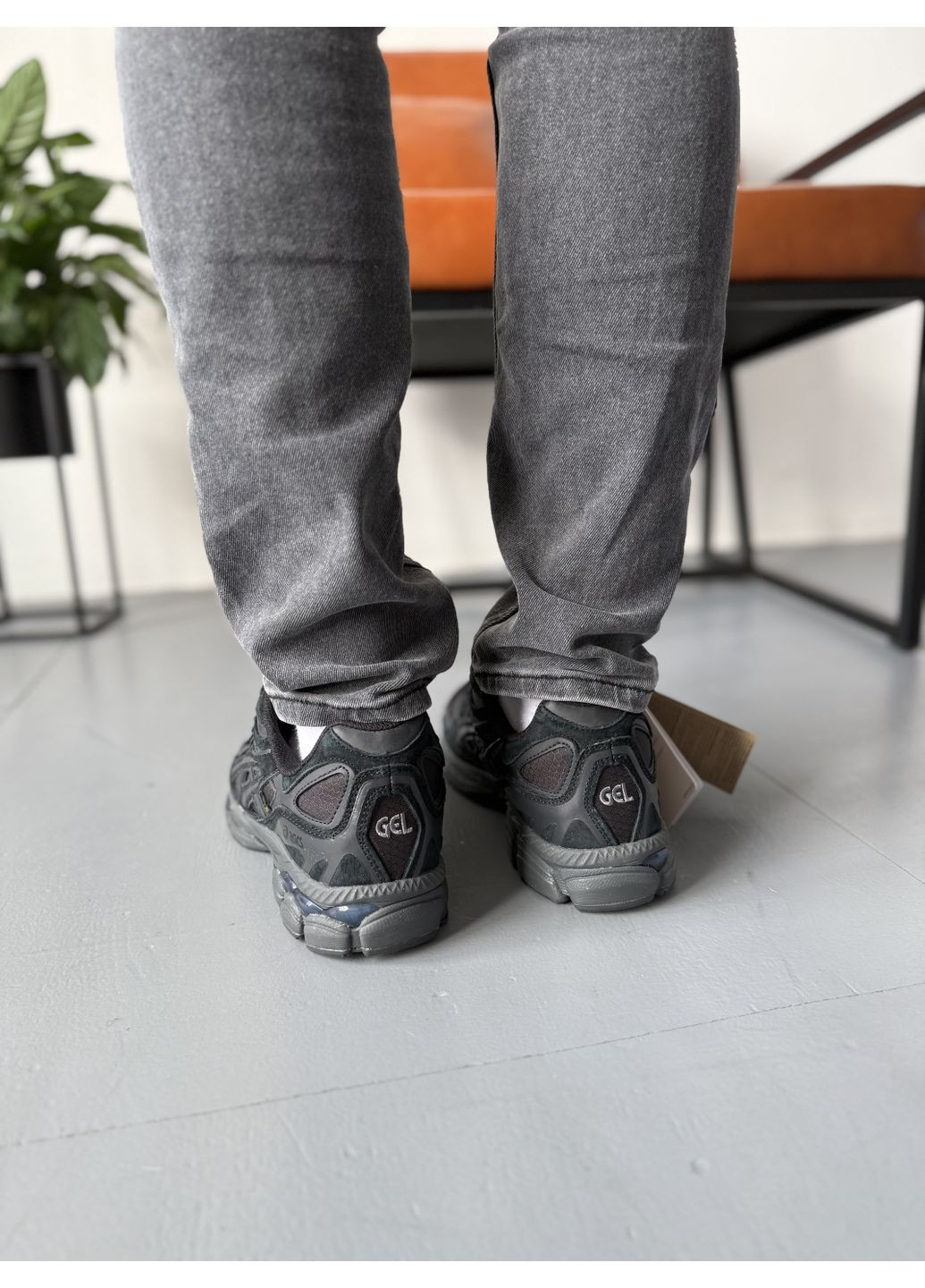 Чорні Осінні кросівки чоловічі asics gel-nyc black suede gore-tex асікс гель нюк No Brand