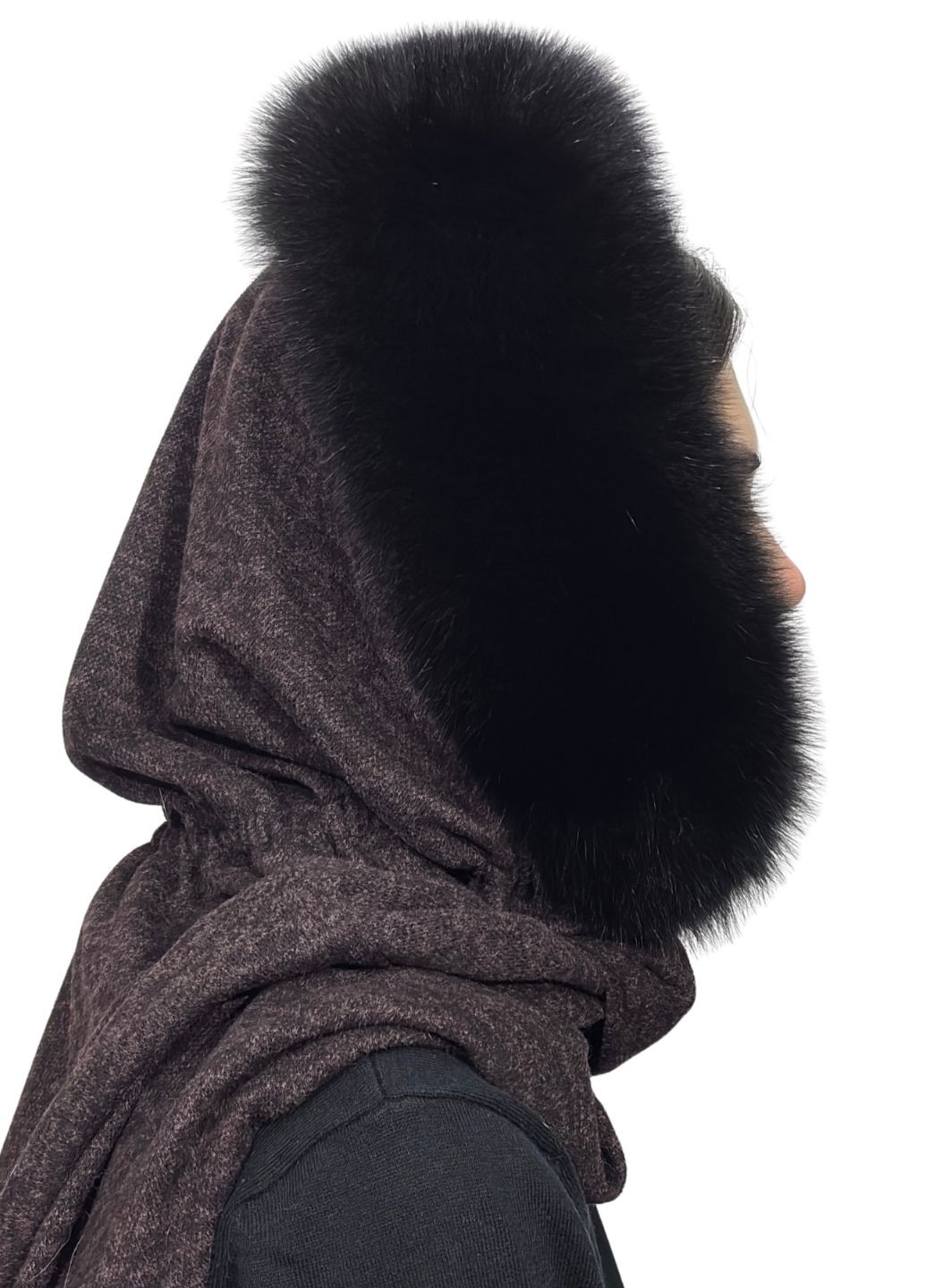 Женский меховой капюшон из натурального меха лисы Меховой Стиль Елизавета (365642669)