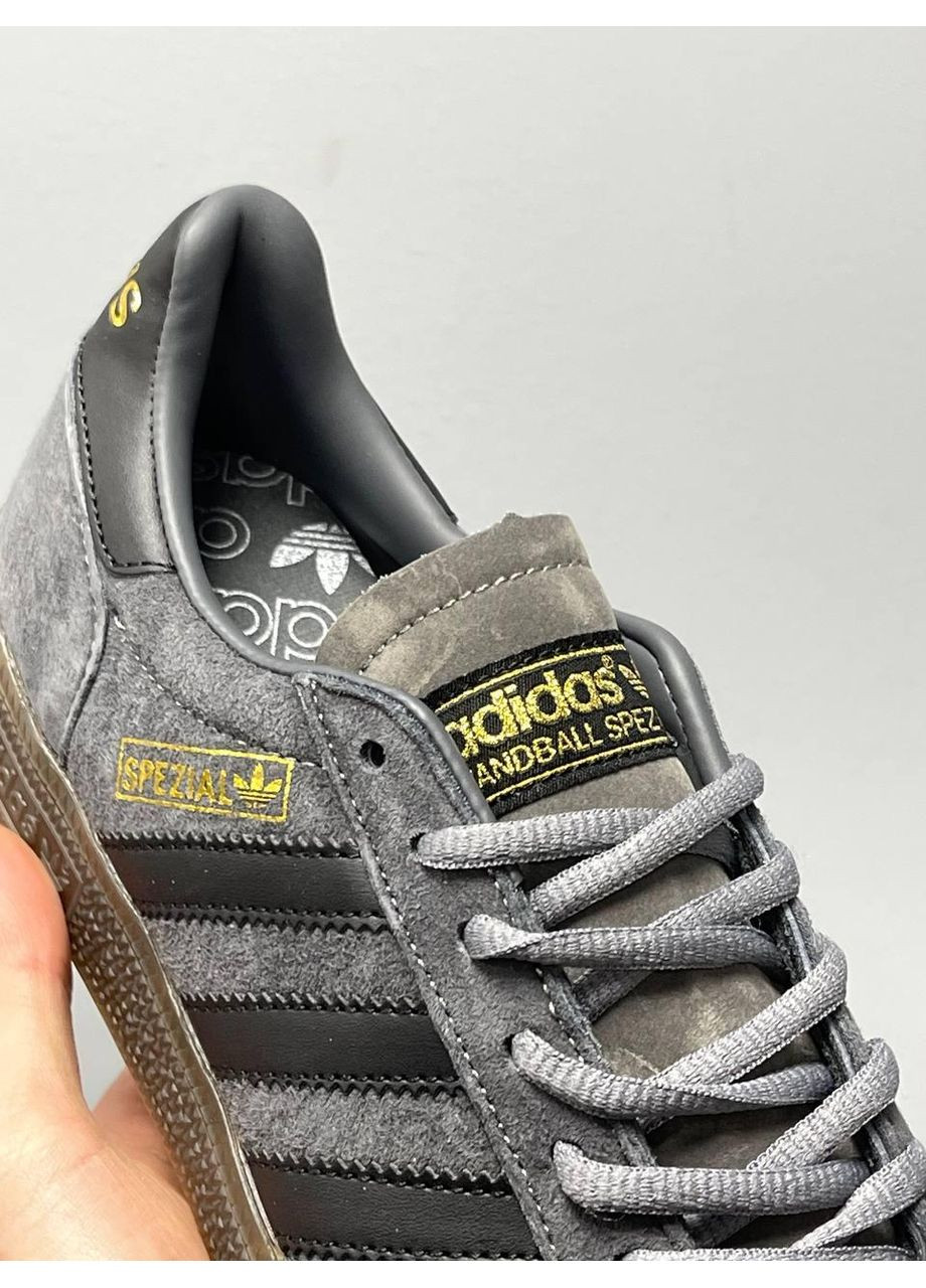 Сірі Осінні кросівки чоловічі adidas spezial grey black brown адідас спеціал No Brand