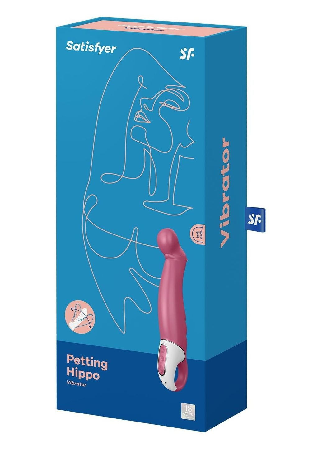Вибратор для стимуляции точки G Petting Hippo, Satisfyer (331168500)