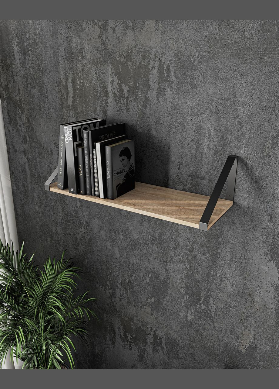 Полка настенная в стиле лофт от XT-28 прямоугольник /Черный MORELI (335423133)