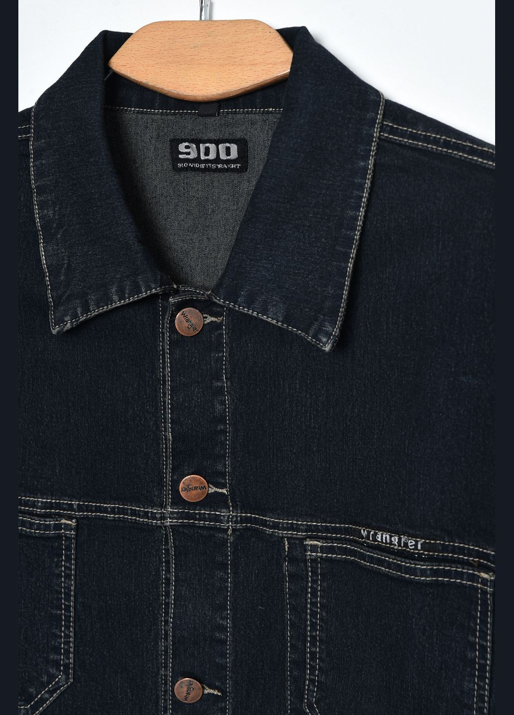Пиджак чоловіий джинсовий темно-синього кольору Let's Shop (277228750)