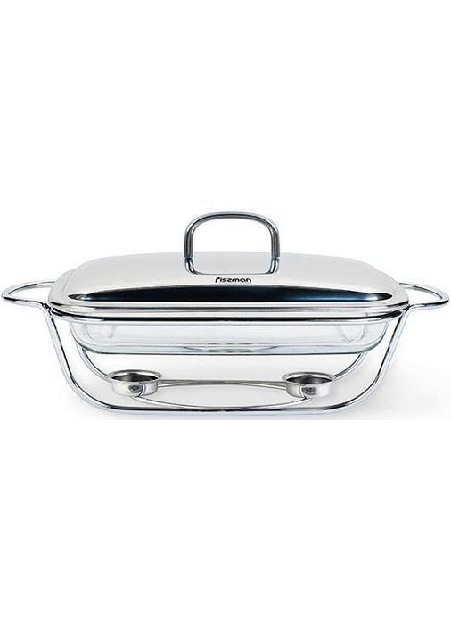 Мармит 42х25х19см (3л) с подставкой на две свечи, овальный Fissman (297366636)