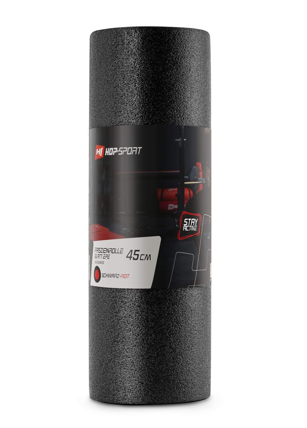Массажный ролик (валик, роллер) EPE 45см черно-красный Hop-Sport (361951645)