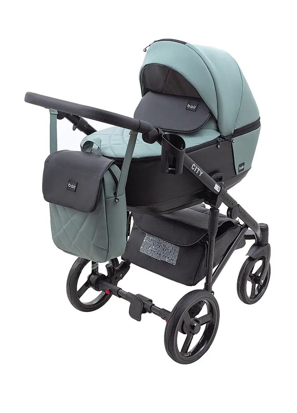 Коляска 2 в 1 для новорожденных цвет черный ЦБ-00249611 Bair (292630142)