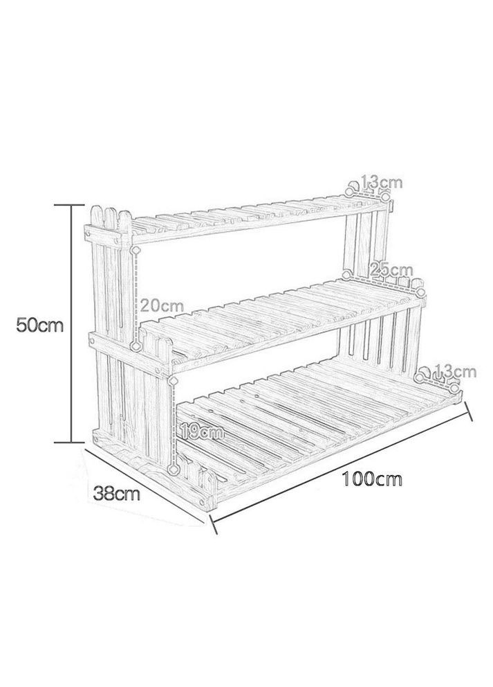 Подставка для цветов из дерева Санабриа 100 на колёсиках зефир (ЦВП-114820) No Brand (328225945)