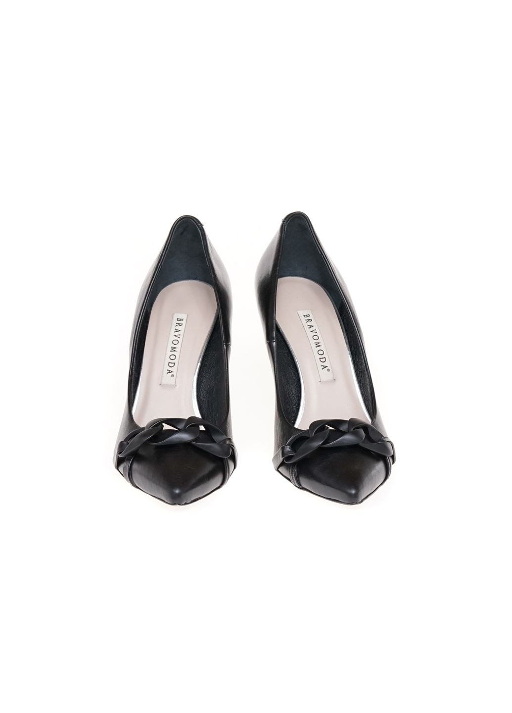 Bravo Moda ТУФЛИ ЛОДЧИКИ 0056/CZARNA SKORA черный з натуральная кожа, польша — лето (295291658)