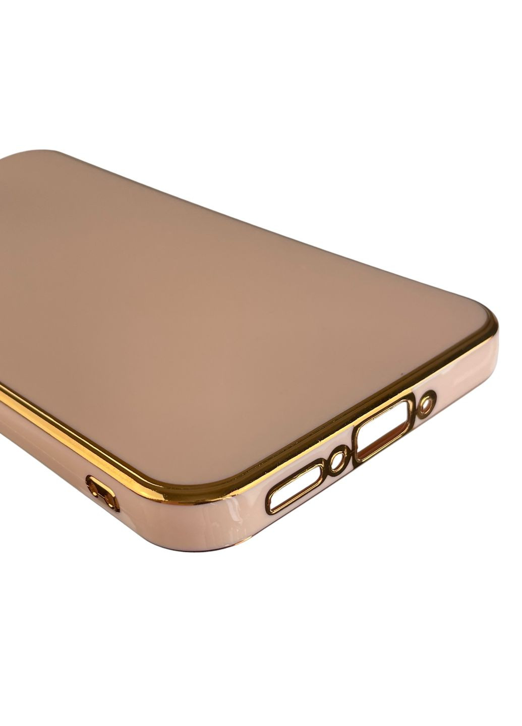 Чохол для Galaxy A34 5G SM-A346E глянсовий із золотою окантовкою із захистом камери на самсунг а34 пудровий Samsung (366018844)