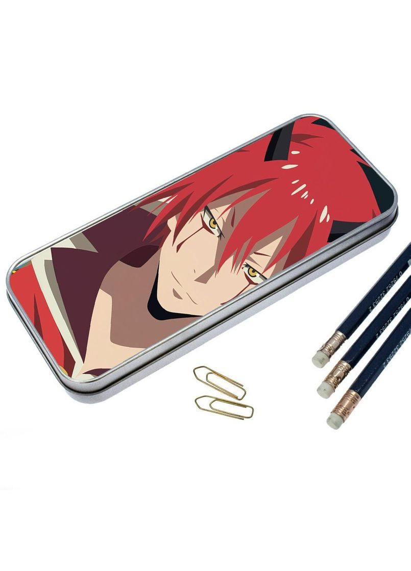 Пенал школьный для мальчика и девочки металлический О моем перерождении в слизь #008 7*18 см Silver No Brand (309154070)